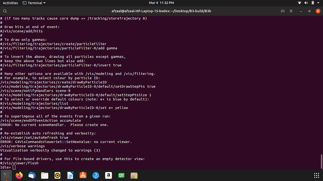 Visualization of Geant4 basic example - Getting Started - Geant4 Forum
