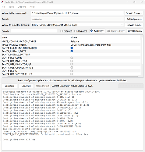 Cmake 4.2.4_ConfigureSettings_Geant4 11.3.2