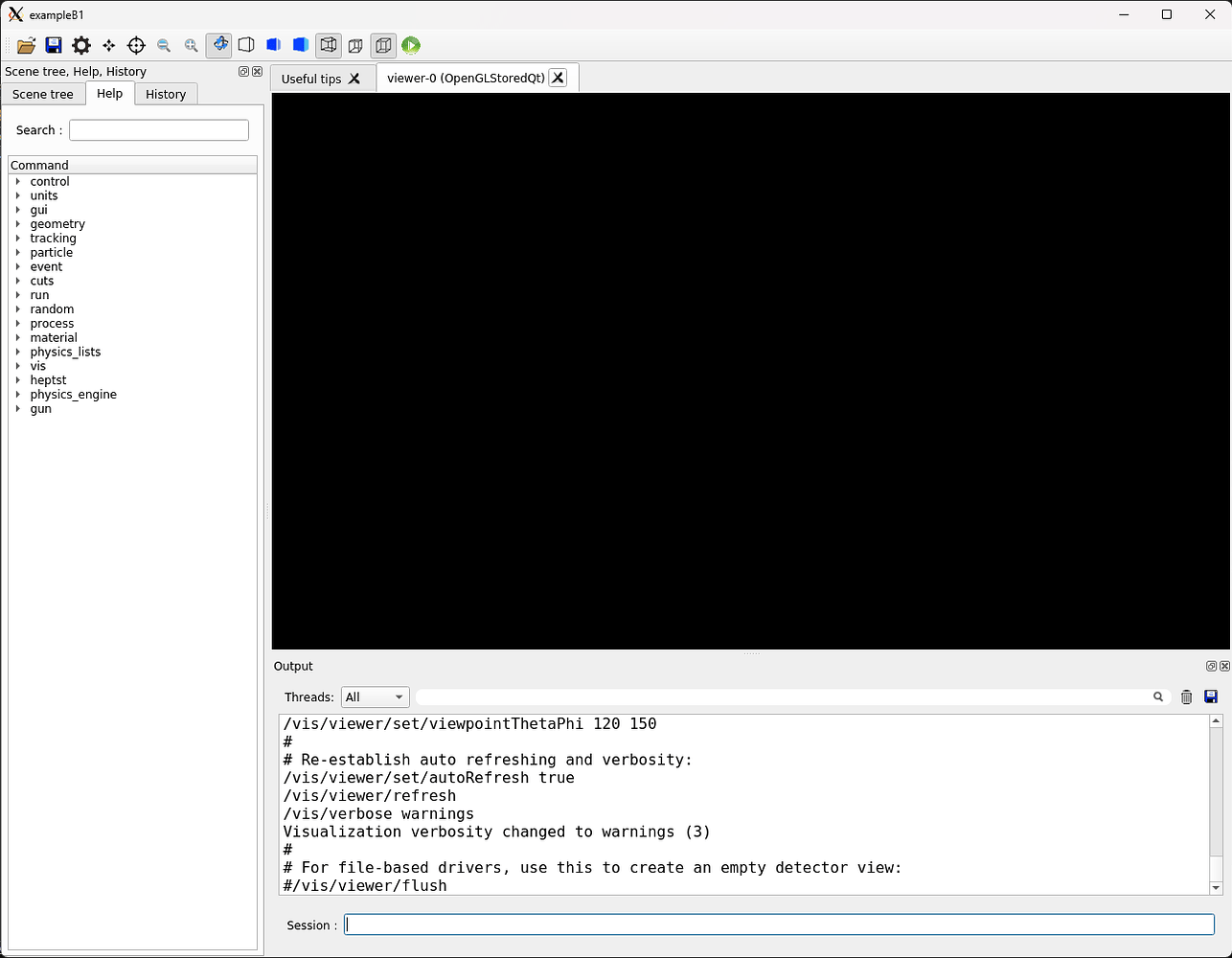 Geant4 GUI cannot show geometry in WSL2 - Recording, Visualizing and ...
